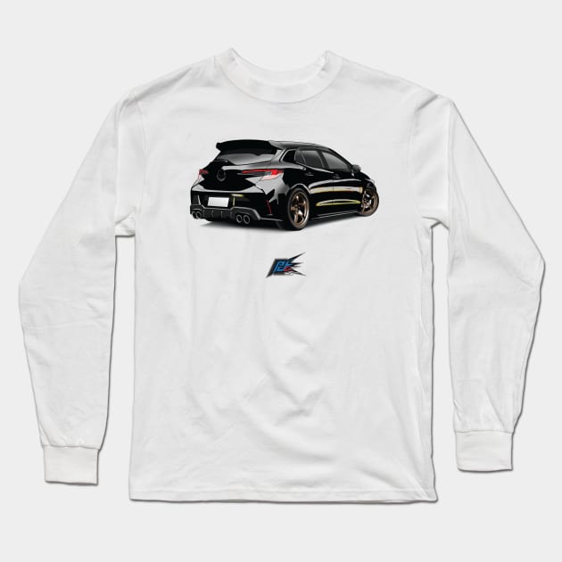 corolla altis hatch black Long Sleeve T-Shirt by naquash